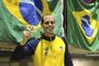 CAXIAS DO SUL, RS, BRASIL, 07/05/2022. O brasileiro Guilherme Maia conquista a medalha de bronze na prova de 200 metros estilo livre, na 24º edição das Surdolimpíadas, em Caxias do Sul. (Bruno Todeschini/Agência RBS)<!-- NICAID(15090074) -->