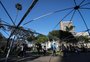 Praça Dante Alighieri recebe primeiras estruturas da 40ª Feira do Livro de Caxias do Sul