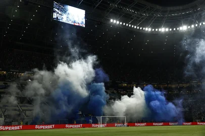 PORTO ALEGRE, RS, BRASIL, 08/02/2025- Gre-Nal 444: partida realizada na Arena, válido pela sexta rodada do Gauchão. Foto: André Ávila / Agencia RBSIndexador: Andre Avila<!-- NICAID(15972208) -->