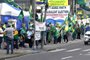 CAXIAS DO SUL, RS, BRASIL, 14/11/2022. Manifestantes continuam em frente ao Quartel em Caxias Do Sul. (Neimar De Cesero/Agência RBS).<!-- NICAID(15264791) -->