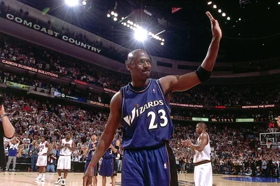 Michael Jordan em seu último jogo na NBA<!-- NICAID(16266377) -->