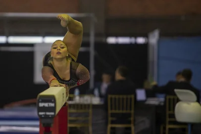 PORTO ALEGRE, RS, BRASIL - Troféu Brasil de Ginástica na Sogipa. Flávia Saraiva.Indexador: JEFF BOTEGA<!-- NICAID(15101776) -->