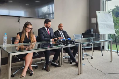 Defesa de Deise Moura dos Anjos fala sobre a morte da mulher, em 13 de fevereiro de 2025.<!-- NICAID(15976255) -->