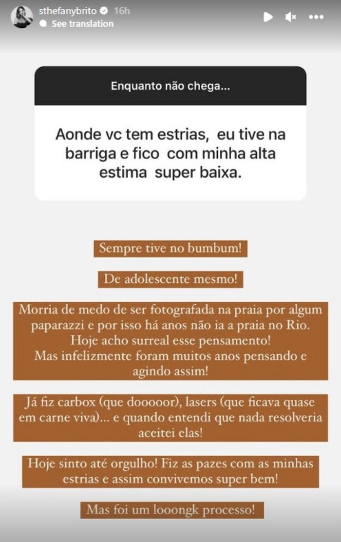 @sthefanybrito / Instagram / Reprodução @sthefanybrito / Instagram / Reprodução