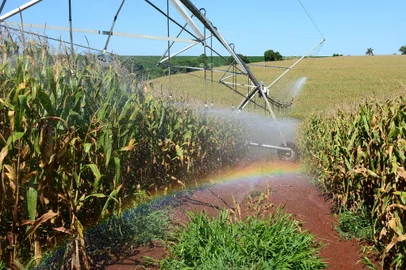 PALMEIRADASMISSÕES-RS-BR-DATA:03/02/2014Irrigação de milho, em Palmeira das Missões.FOTÓGRAFO:TADEUVILANI<!-- NICAID(10196753) -->