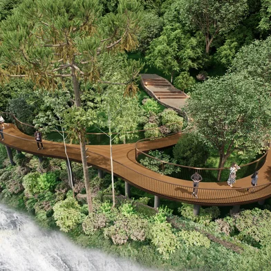Parque do Caracol terá atrativo de turismo de aventura inédito no Brasil a partir de 2025, desck do moinho<!-- NICAID(15865711) -->