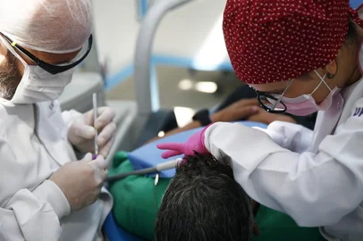 PORTO ALEGRE, RS, BRASIL, 10-10-2019: Atendimento odontológico a pessoas com deficiência, na Faculdade de Odontologia da UFRGS (FOTO FÉLIX ZUCCO/AGÊNCIA RBS, Editoria de Geral).<!-- NICAID(14284963) -->