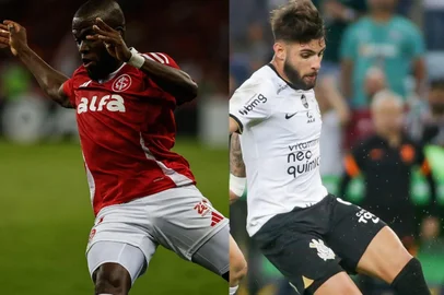 Enner Valencia e Yuri Alberto. Fotos: Renan Mattos/Agência RBS e Rodrigo Coca/Agência Corinthians<!-- NICAID(16029123) -->