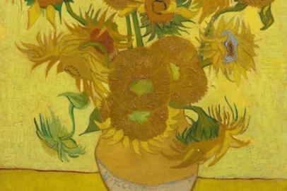 Girassóis, de Vincent van Gogh, no Museu Van Gogh, em Amsterdã.<!-- NICAID(14986893) -->