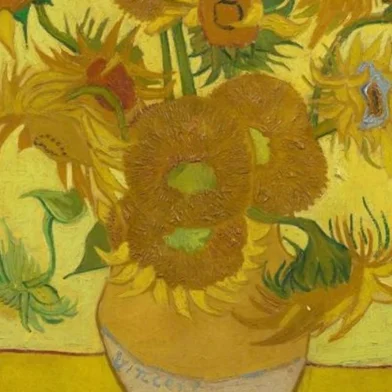 Girassóis, de Vincent van Gogh, no Museu Van Gogh, em Amsterdã.<!-- NICAID(14986893) -->