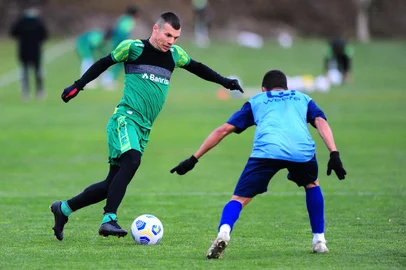 CAXIAS DO SUL, RS, BRASIL, 20/07/2021. Juventude x Cruzeiro-Poa, jogo-treino realizado no Centro de Formação de Atletas Cidadãos (CFAC). Na foto, meia Wagner. (Porthus Junior/Agência RBS)<!-- NICAID(14839927) -->
