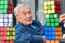 Hungarian inventor Erno Rubik sits next to several Rubik's Cubes during an interview with AFP in Budapest on April 29, 2024. It was a spring day in 1974 when Hungarian architecture professor Erno Rubik created the first prototype of a movable cube made out of small wooden blocks and held together by a unique mechanism. (Photo by ATTILA KISBENEDEK / AFP)Editoria: ACELocal: BudapestIndexador: ATTILA KISBENEDEKSecao: gameFonte: AFPFotógrafo: STR<!-- NICAID(15769239) -->