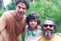 José Loreto, Gustavo Corasini e Marcos Palmeira nos bastidores das gravações de Pantanal.<!-- NICAID(15186297) -->