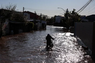 PORTO ALEGRE, RS, BRASIL, 24-06-2025: Cheia do Guaíba atinge região das ilhas. Após semana de chuvas nível do Guaíba chega a 3,28m. Foto Duda Fortes/Agencia RBS<!-- NICAID(16066470) -->
