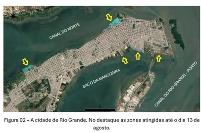 Prefeitura de Rio Grande / Divulgação Rio Grande decreta situação de emergência em função das inundações no Município<!-- NICAID(16345839) -->