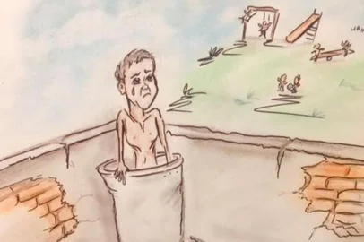 Arte de Andrigo Martins inspirada em caso de criança presa em barril<!-- NICAID(14705878) -->