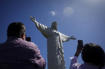 Encantado, RS, Brasil, 05-04-2025: Inauguracao do Complexo Cristo Protetor em Encantado, no Vale do Taquari. Foto: Mateus Bruxel / Agencia RBSIndexador: MATEUS BRUXEL<!-- NICAID(16010982) -->