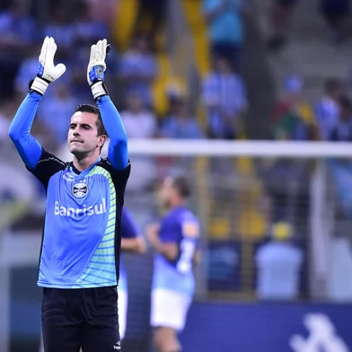PORTO ALEGRE, RS, BRASIL - 20-11-2014 - Campeonato Brasileiro - 35ª Rodada, Grêmio x Cruzeiro na Arena.(FOTO: RICARDO DUARTE/AGÊNCIA RBS)Goleiro Marcelo Grohe<!-- NICAID(10999736) -->