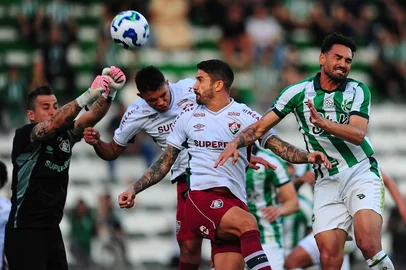 CAXIAS DO SUL, RS, BRASIL, 18/05/2025. Juventude x Fluminense, jogo válido pela nona rodada da série A do Campeonato Brasileiro e realizado no estádio ALfredo Jaconi. (Porthus Junior/Agência RBS)Indexador: BTK                             <!-- NICAID(16040161) -->