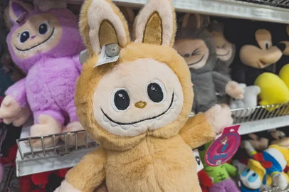 Guayaquil, Ecuador â May 5, 2025: LABUBU plush toys from Pop Martâs The Monsters, on display in a toy store, reflecting the boom in Asian designer collectibles and emotional character design.Fonte: 1465009571<!-- NICAID(16044022) -->