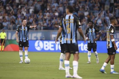 PORTO ALEGRE, RS, BRASIL, 21-04-2026: Grêmio x Confiança-SE, partida de ida da quinta fase da Copa do Brasil. O jogo será na Arena, em Porto Alegre. Foto: Bruno Todeschini/Agência RBSIndexador: Bruno Todeschini<!-- NICAID(16270499) -->