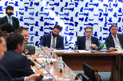 BrasÃ­lia (DF), 12/06/2025  -  Presidente da CÃ¢mara dos Deputados, Hugo Motta, durante reuniÃ£o com  lÃ­deres de partidos. Foto: Lula Marques/AgÃªncia Brasil<!-- NICAID(16058397) -->