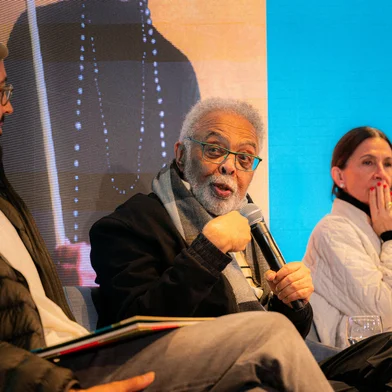 Gilberto Gil lança o songbook Tempo Rei, celebrando décadas de música e história, no Instituto Ling, em Porto Alegre.<!-- NICAID(16117647) -->