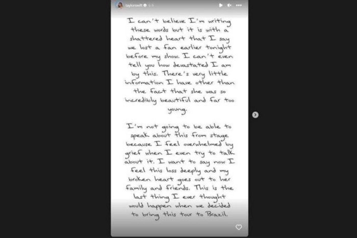 Reprodução / @taylorswift / Instagram Reprodução / @taylorswift / Instagram