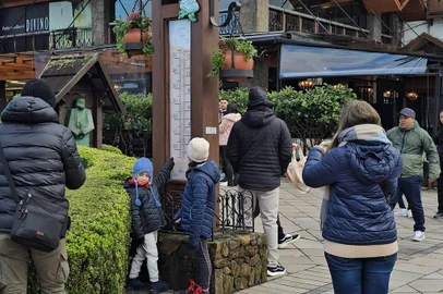 Frio em Gramado na manhã deste sábado<!-- NICAID(15807716) -->