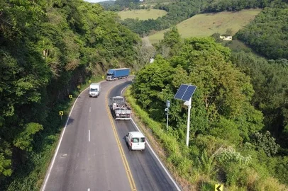 Pardal instalado antes da Curva da Morte, na RS-122