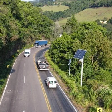 Pardal instalado antes da Curva da Morte, na RS-122