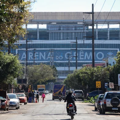 PORTO ALEGRE,RS,BRASIL, 27.08.2024: Entorno da Arena. Como estão os preparativos para reabertura do estádio. Fotos: Duda Fortes/Agencia RBS<!-- NICAID(15851139) -->