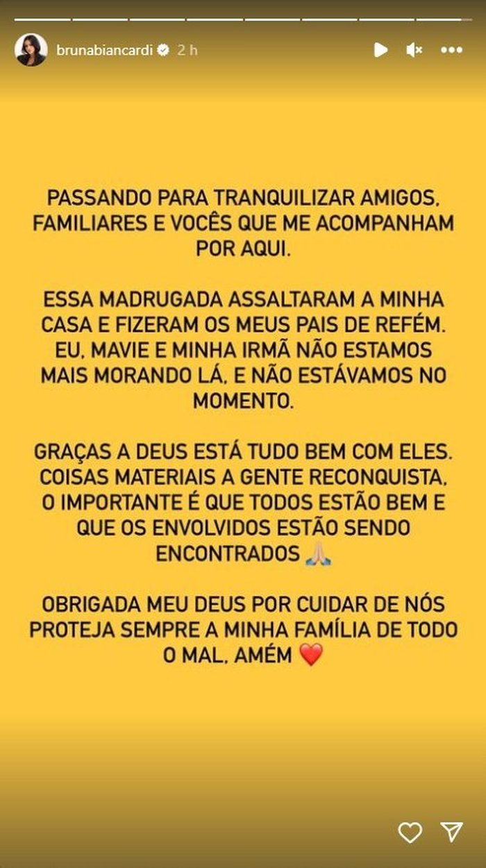 Instagram@brunabiancardi / Reprodução