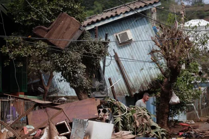 Roca Sales, RS, Brasil, 07-09-2023: Situação em Roca Sales após inundação da cidade pelo Rio Taquari. Foto: Mateus Bruxel / Agência RBS<!-- NICAID(15534968) -->