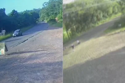 Seis ciclistas foram atropelados neste domingo (1º) enquanto pedalavam às margens da ERS-020, em Gravataí, na Região Metropolitana de Porto Alegre. Quatro ficaram feridos. Uma câmera flagrou as pessoas sendo arremessadas após o impacto.<!-- NICAID(16236334) -->