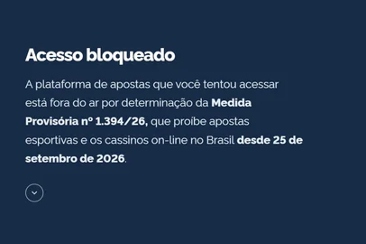 A partir desta terça-feira (6), sites e aplicativos de apostas estarão fora do ar no Brasil.<!-- NICAID(16381246) -->