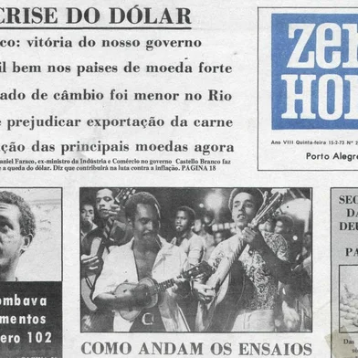 Capa de Zero Hora de 15/02/1973<!-- NICAID(15347514) -->