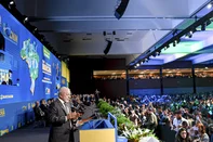 20.05.2025 - Presidente da RepÃºblica, Luiz InÃ¡cio Lula da Silva, durante a abertura da XXVI Marcha a BrasÃ­lia em defesa dos MunicÃ­pios (CNM), no Centro Internacional de ConvenÃ§Ãµes do Brasil (CICB). BrasÃ­lia - DF.â¨â¨Foto: Ricardo Stuckert / PR <!-- NICAID(16041420) -->