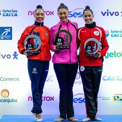 Geovanna Santos, Bárbara Domingos e Ana Luísa Neiva, ginástica rítmica