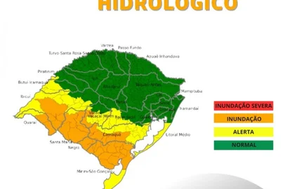 Primeira semana da primavera tem previsão de chuva forte e alerta de inundação no RS. Foto: Defesa Civil do RS / Reprodução<!-- NICAID(15872797) -->