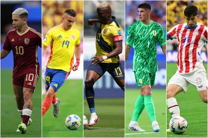A situação dos cinco jogadores da dupla Gre-Nal na Copa América; veja quem pode voltar nos próximos diasSoteldo e Villasanti são desfalques no Grêmio, enquanto Borré, Valencia e Rochet estão ausentes no Inter. Primeira fase termina na próxima terça-feira, e eliminados poderão retornar aos clubes