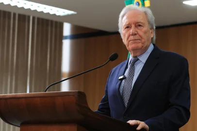 O ministro da Justiça e Segurança Pública , Ricardo Lewandoski , durante anúncio de nova versão da Pec da Segurança Pública.<!-- NICAID(15956317) -->