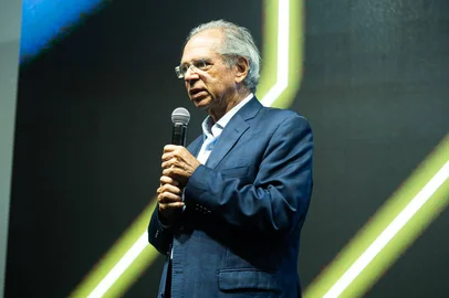 Ex-ministro da Economia Paulo Guedes palestra em Caxias do Sul.<!-- NICAID(15995049) -->