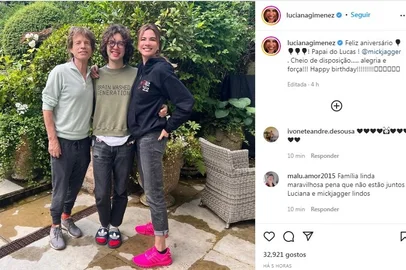 luciana gimenez homenageia Mick Jagger