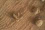 Rover planetário Curiosity registra aglomerado de cristais em Marte que têm o formato de flores.<!-- NICAID(15029681) -->