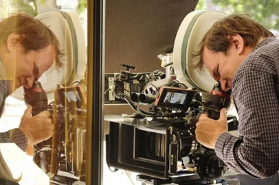 Quentin Tarantino nos bastidores de filmagem<!-- NICAID(14944195) -->