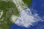 Imagens de satélite mostram ciclone extratropical na costa gaúcha - Foto: Windy windy.com/Reprodução<!-- NICAID(15457526) -->