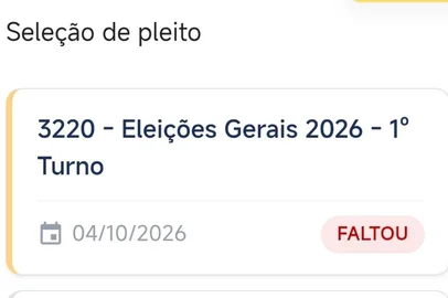 Reprodução / Redes sociais Eleitores encontraram uma inconsistência ao conferir os votos que deram no primeiro turno das eleições, ocorridas no domingo (4). Acontece que, mesmo tento ido votar, no site do Tribunal Superior Eleitoral (TSE), consta como se a pessoa tivesse faltado. <!-- NICAID(16381596) -->