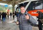 A rotina na estação rodoviária provisória de Porto Alegre