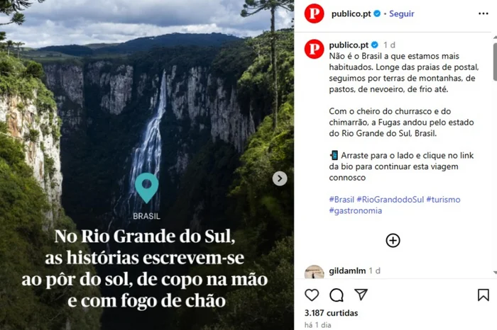 Instagram @publico.pt / Reprodução Instagram @publico.pt / Reprodução